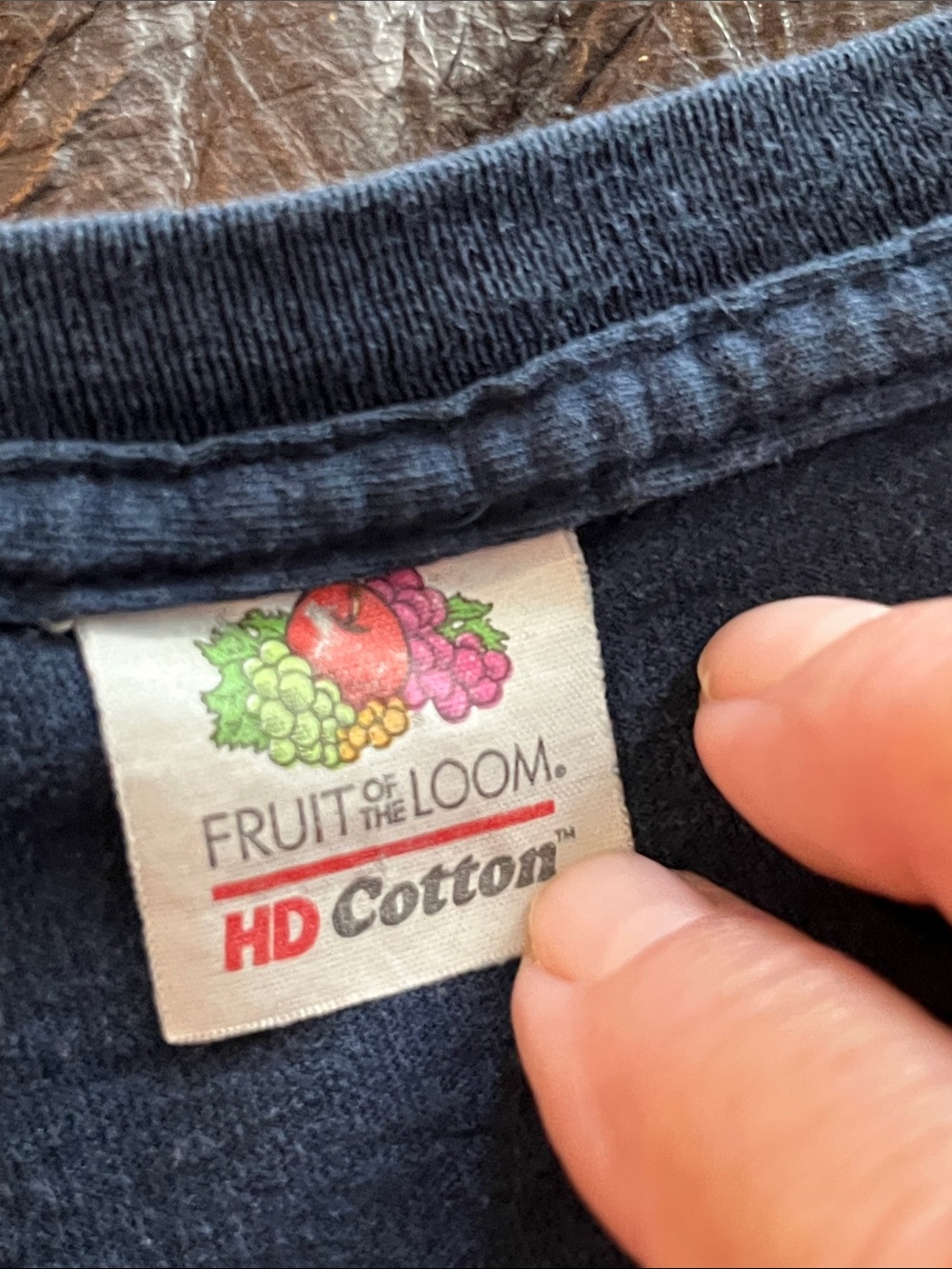 Fruit of the Loom Navy V‑Neck Tee with Retro Bear Graphic - Picture 5 of 5